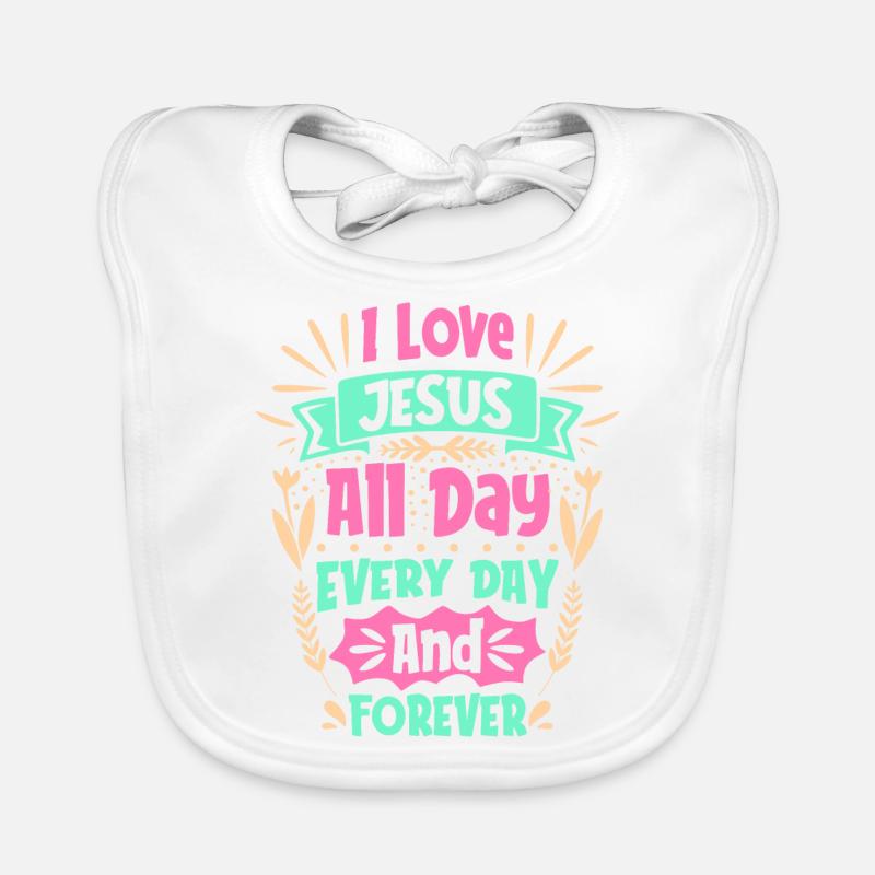 Ich liebe Jesus Baby Bio-Lätzchen