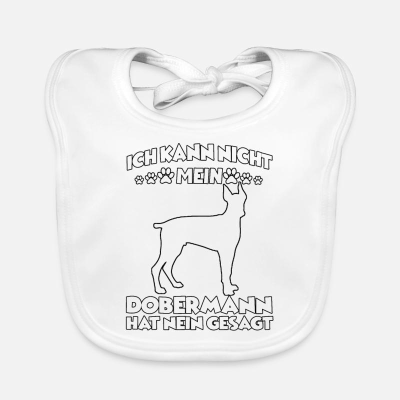 Dobermann Hundehalter Motiv Hund Dobermann Gassi Baby Bio-Lätzchen