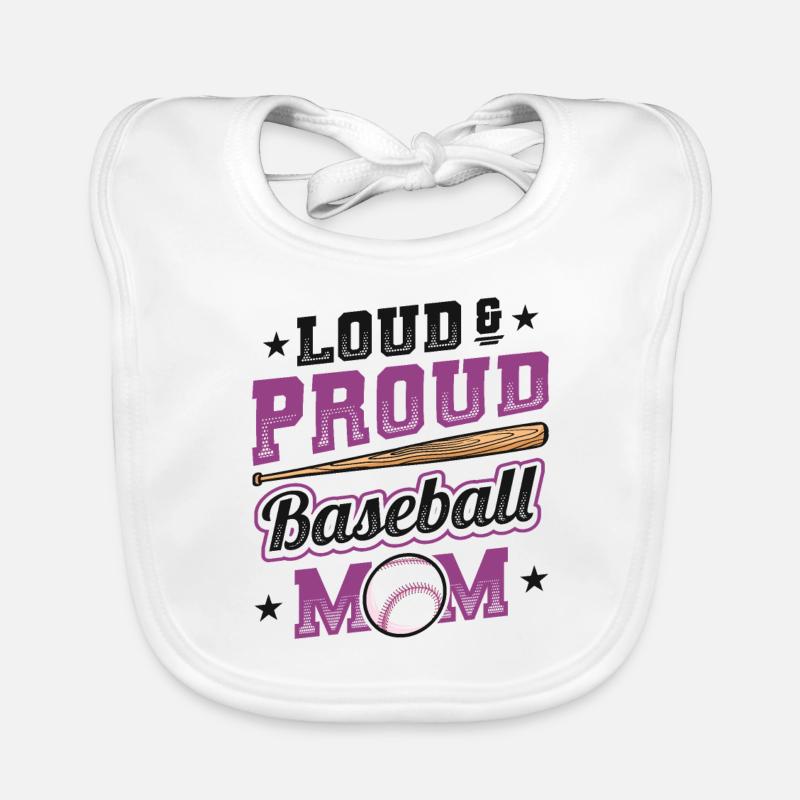 Laut und stolzer Baseball-Mutter Baby Bio-Lätzchen