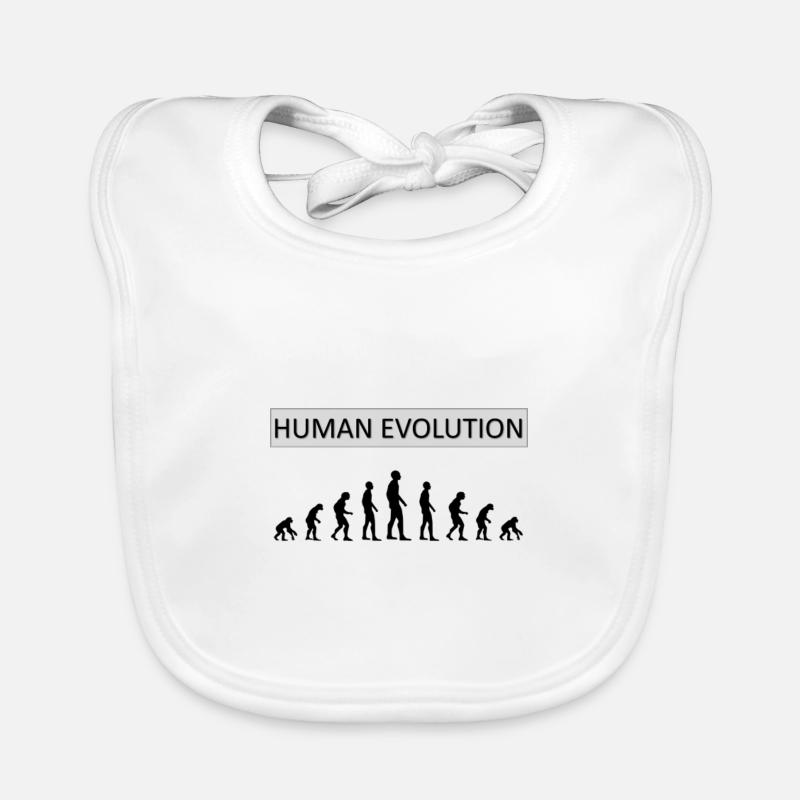 Human Evolution Funny Design Organic Baby Bibs