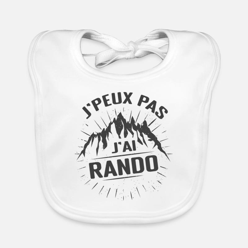 Je Peux Pas J'ai Rando - Bavoir bio Bébé - blanc