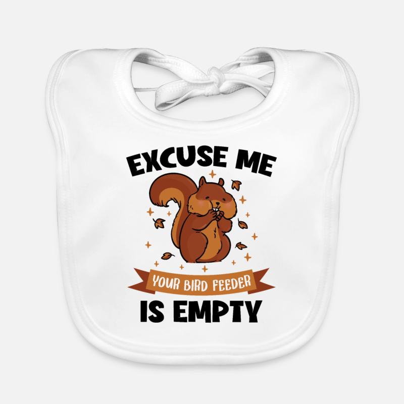 Excuse Me The Bird Feeder Is Empty Fox Eastern Organic Baby Bibs
