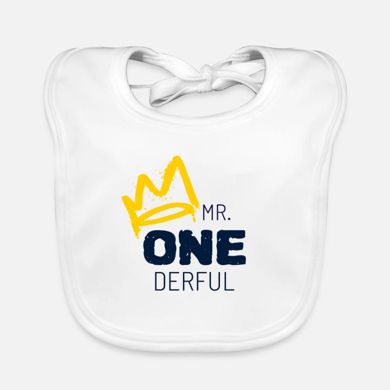 Erster Geburtstag Junge Baby Bio-Lätzchen