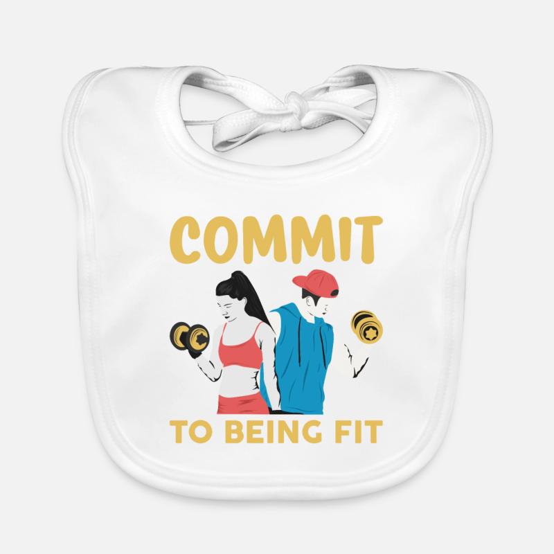commit to being fit Organic Baby Bibs