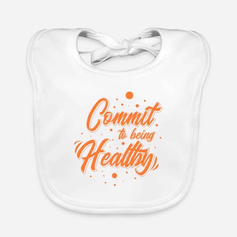 commit to being healthy Organic Baby Bibs