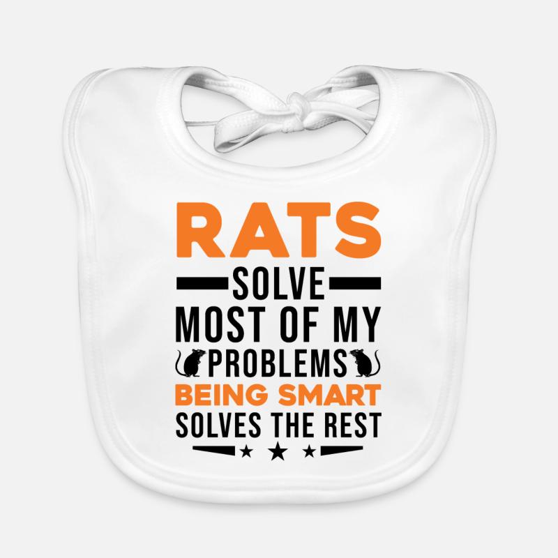 Rats solve most of my problems Ratte Baby Bio-Lätzchen