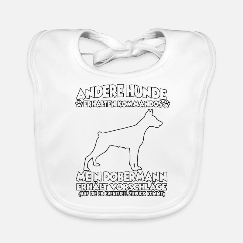 Witziges Dobermann Hundetraining Hundehalter Baby Bio-Lätzchen