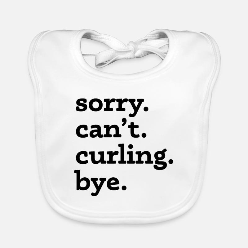 Désolé ne peut pas curling Bye Citation drôle Bavoir bio Bébé