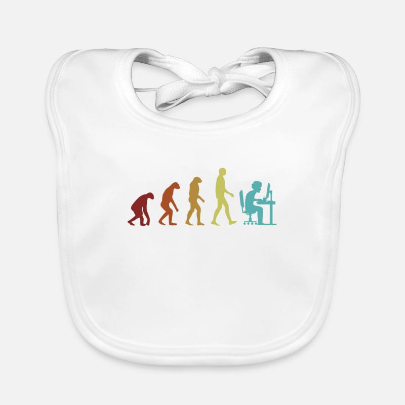 Programmeur Evolution Ingénieur logiciel Codeur - Bavoir bio Bébé - blanc