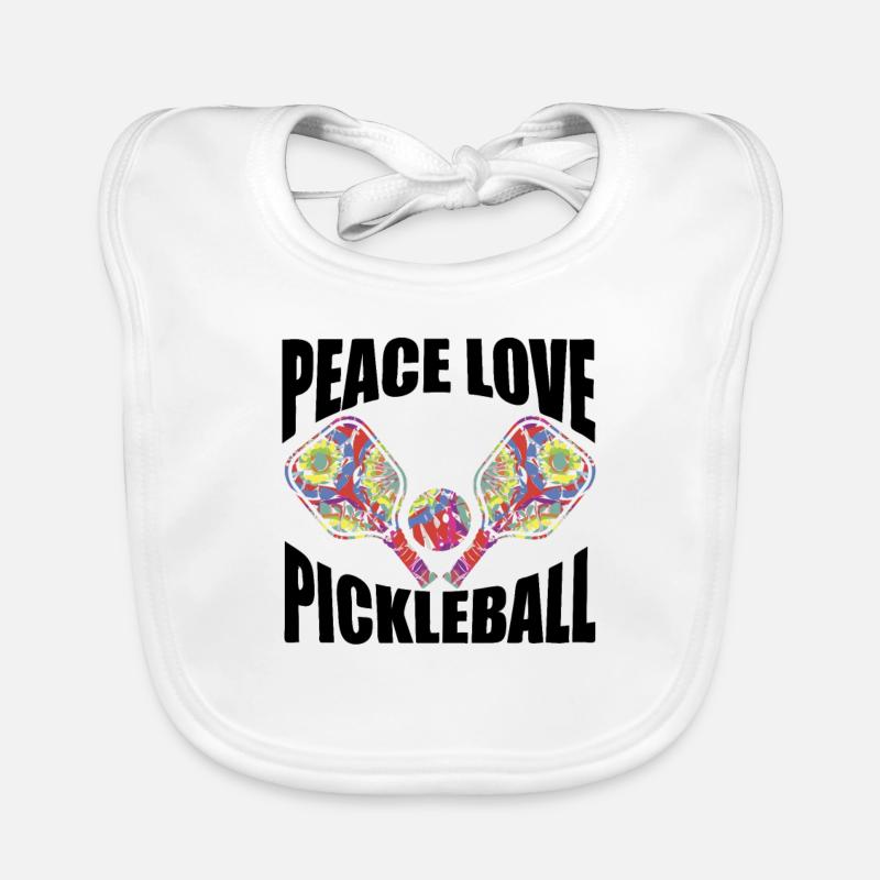 Pickleball Paddle Design Baby Bio-Lätzchen