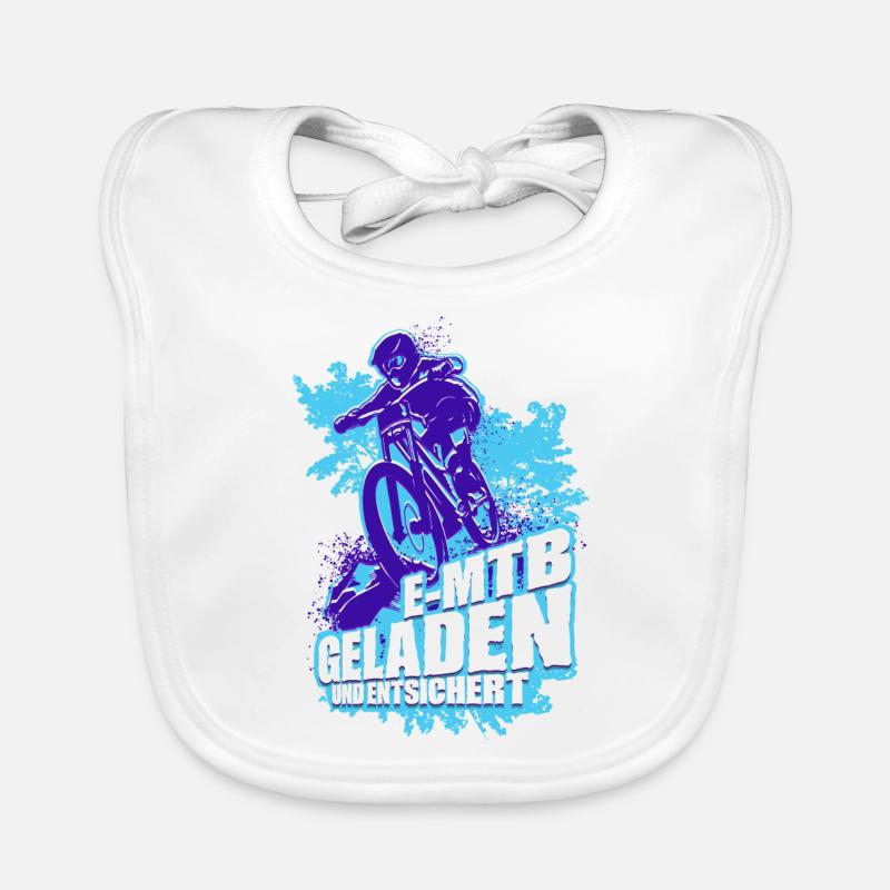 E-MTB Charged and Unsecured Pedelec E-Bike Organic Baby Bibs