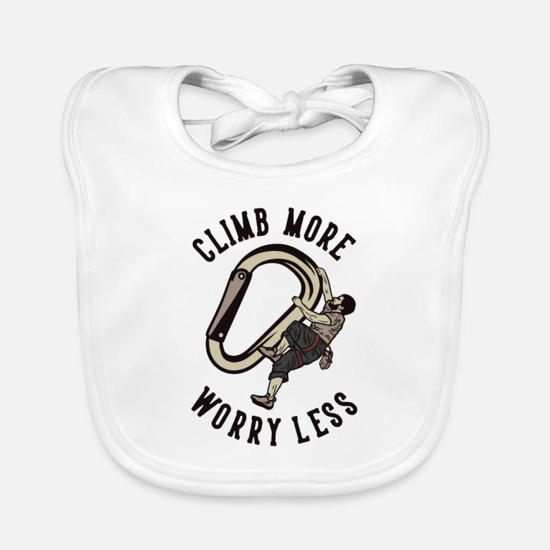 Climb More Worry Less Sportklettern Speedklettern Baby Bio-Lätzchen