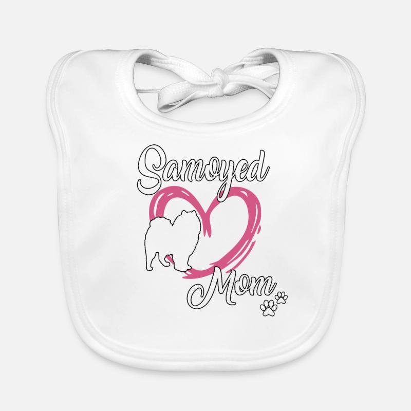 Samoyède Maman douce Samoyed maîtresse Gassi Bavoir bio Bébé