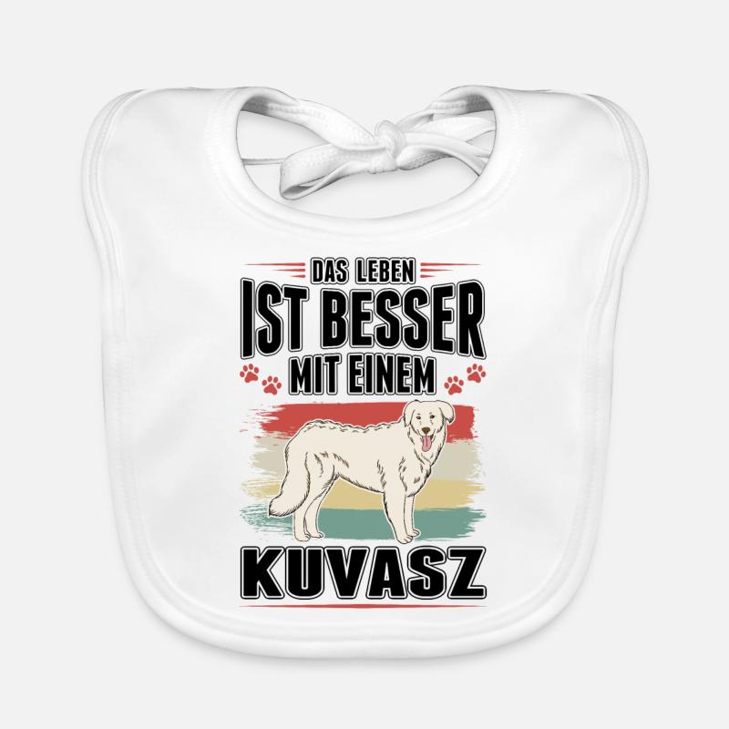 Das Leben ist besser mit einem Kuvasz Baby Bio-Lätzchen