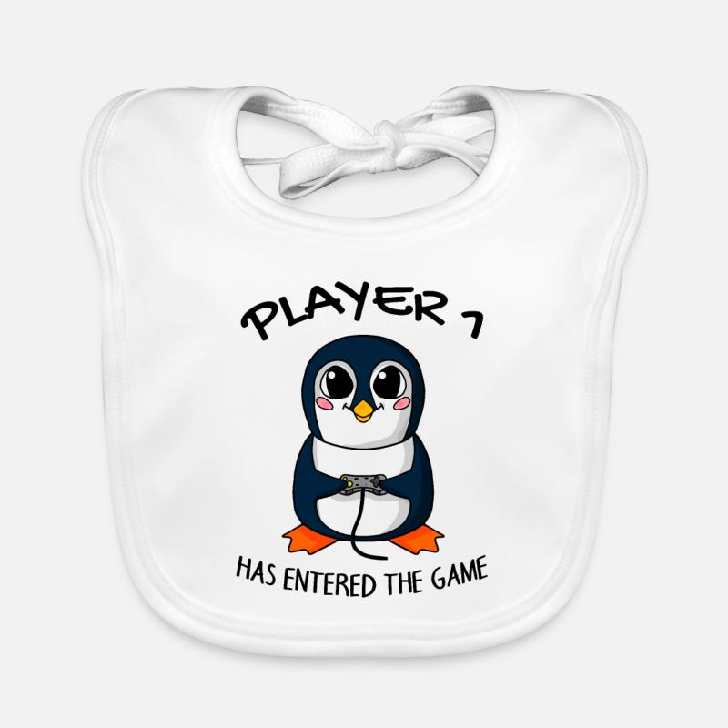 Premier Bébé Joueur 1 Bébé Pingouin Enceinte Bavoir bio Bébé