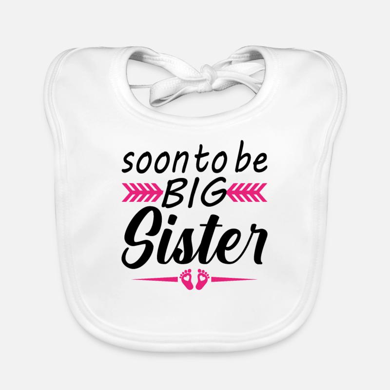 Bald Große Schwester Schwangere Mutter Schwangerschaft Baby Bio-Lätzchen