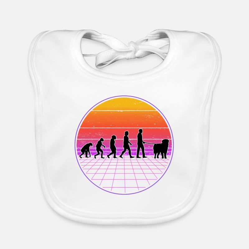 Leonberger Evolution Vaporwave Baby Bio-Lätzchen