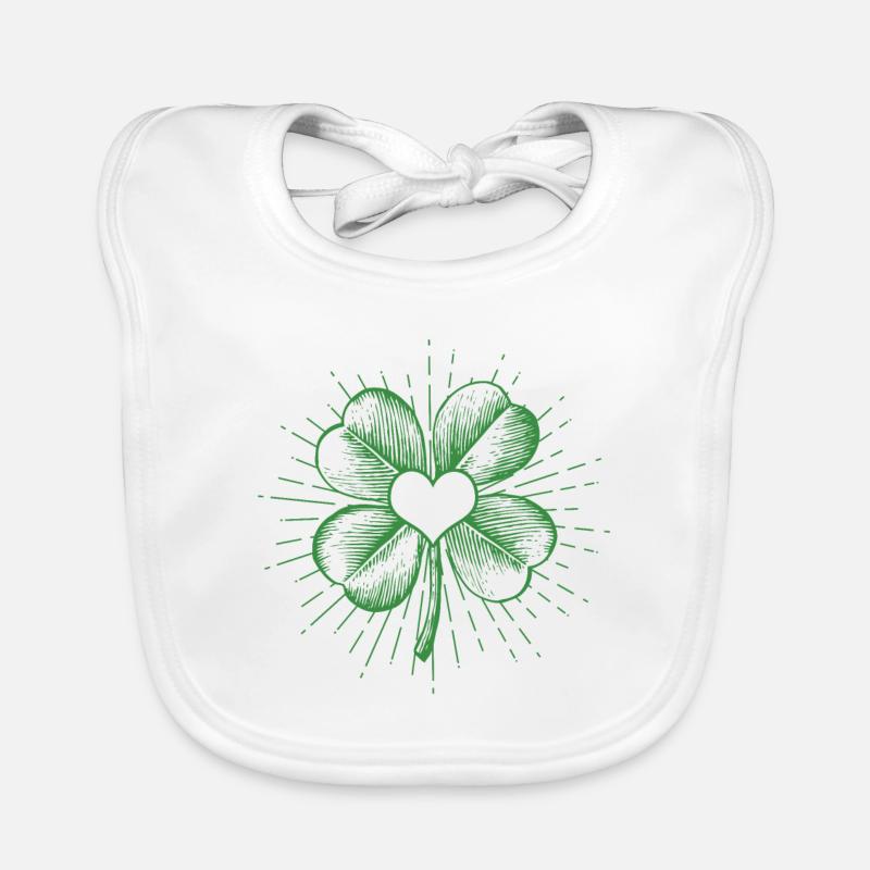 Four-leaf clover Organic Baby Bibs