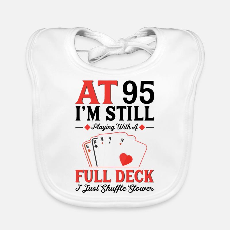 Jeux de cartes de jeu – 95e anniversaire Bavoir bio Bébé