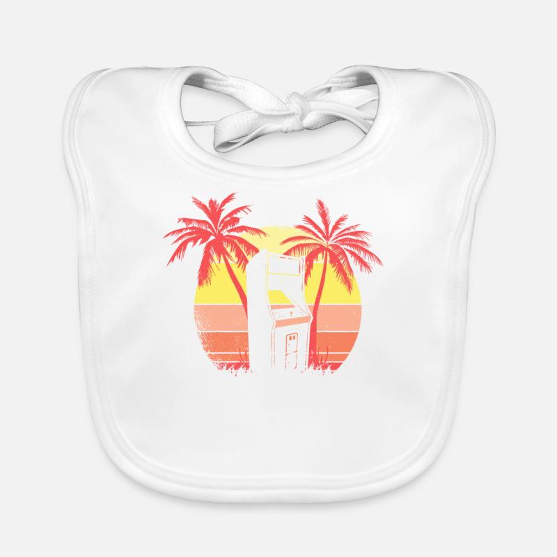 Arcade Game Summer Sunset de los años 80 Bavoir bio Bébé