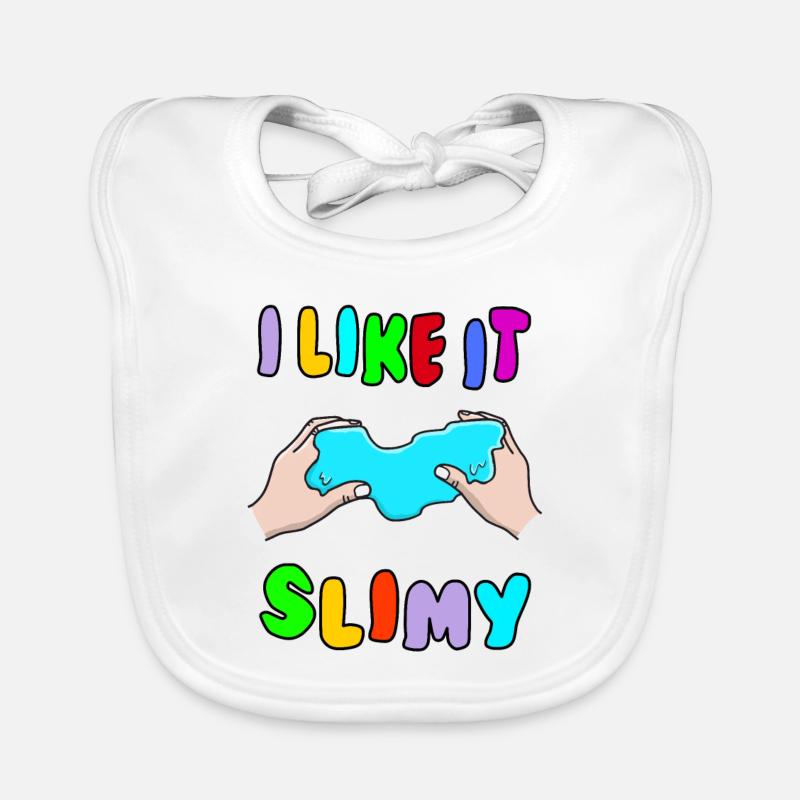 I like it Slimy Fluffy Drizzly Cloud Texture Buble Organic Baby Bibs