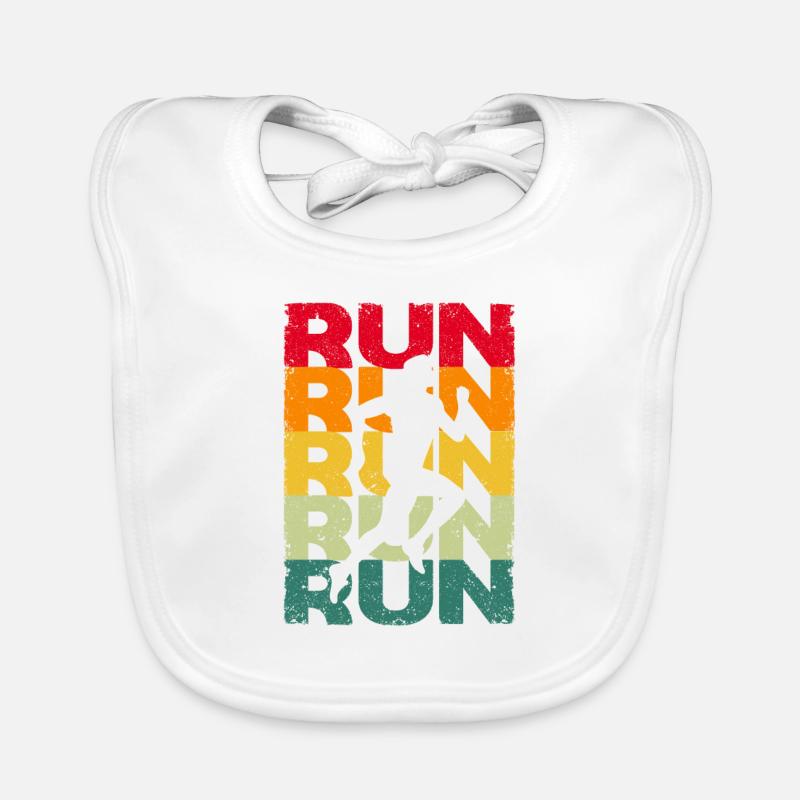 Running Retro Vintage Running Drôle Jogging Runner Bavoir bio Bébé