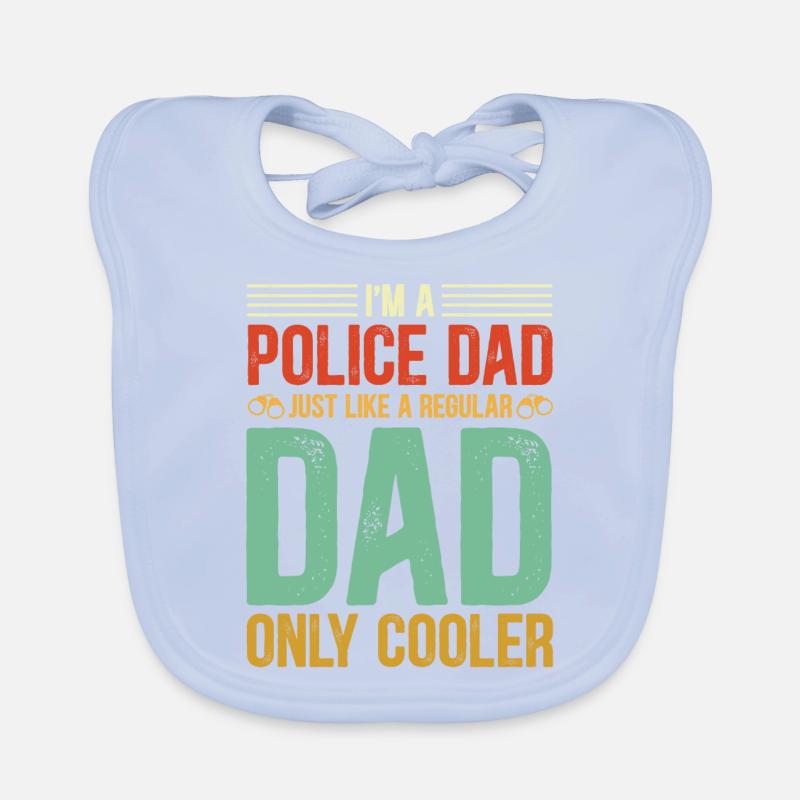 Polizei stolzer Polizeivater Baby Bio-Lätzchen