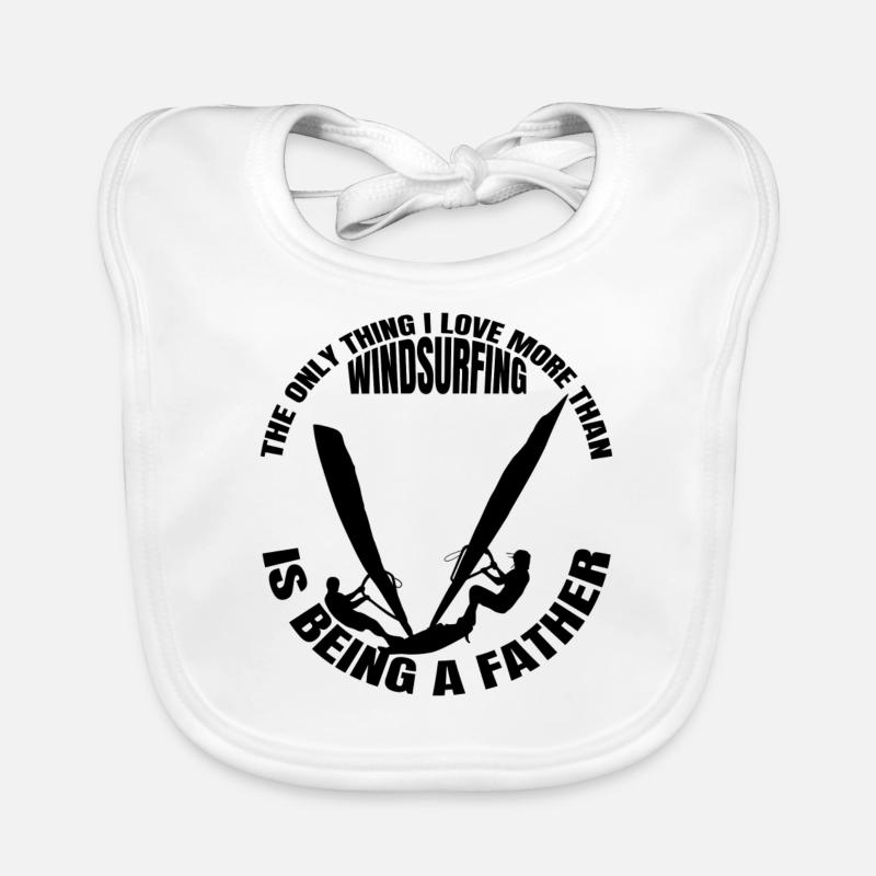 Windsurfer Père Planche à voile Kitesurfer Papa Surf Bavoir bio Bébé