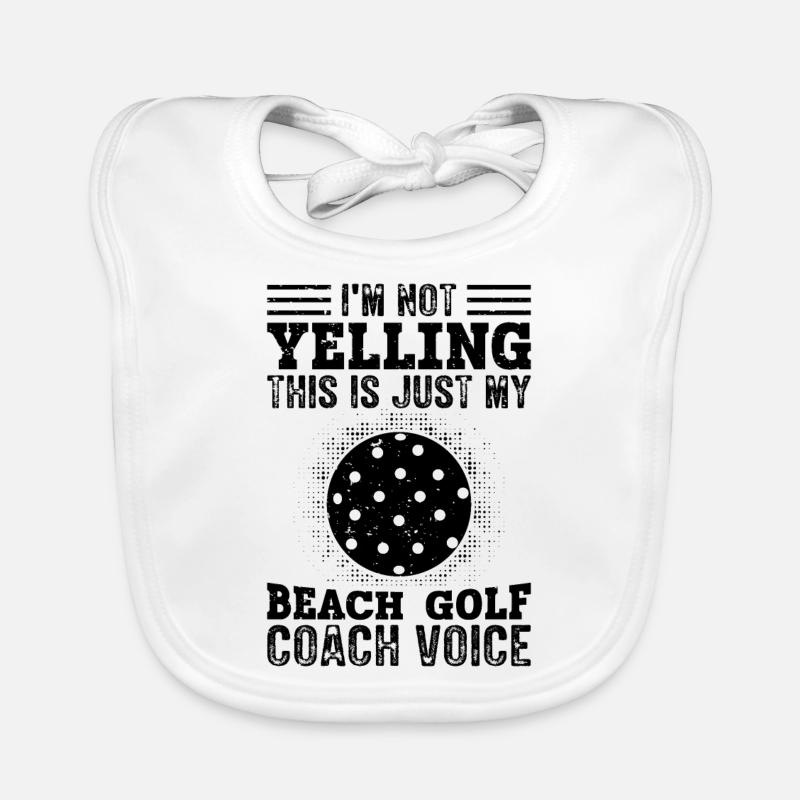 I Don't Scream - Beach Golf Coach Organic Baby Bibs