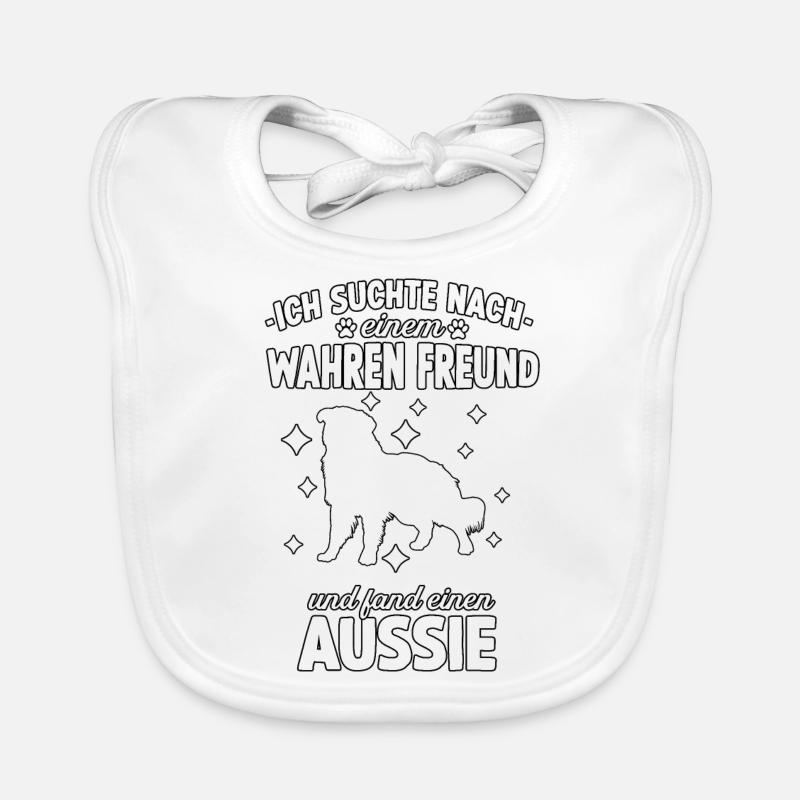 Lustiges Australian Shepherd Hunde Fan Aussie Baby Bio-Lätzchen