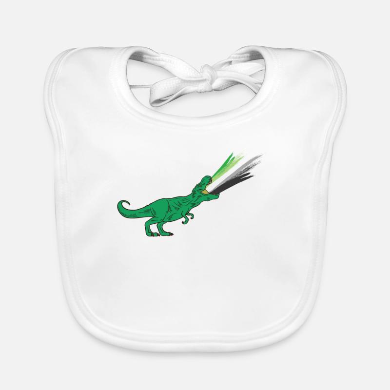 LGBTQ Aromantic Flag - Dinosaurs Organic Baby Bibs