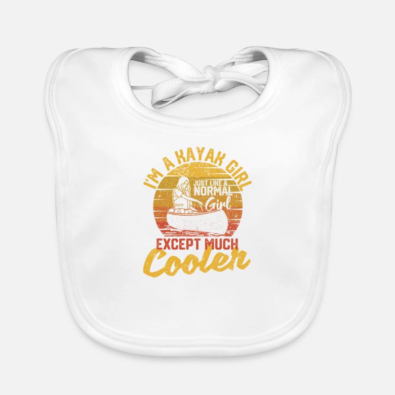 Kajakfahren Kajakfahrer Ich bin ein Kajak-Mädchen Baby Bio-Lätzchen