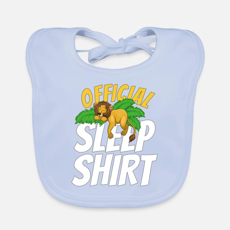 Cadeau lion endormi Bavoir bio Bébé