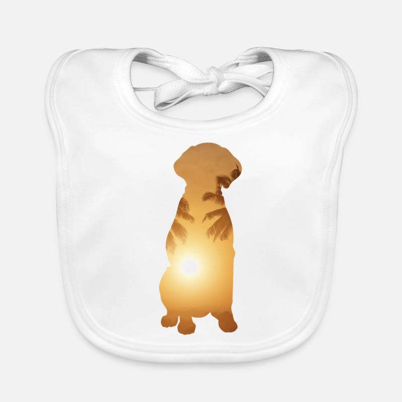 Summer Beach - German pointer Organic Baby Bibs