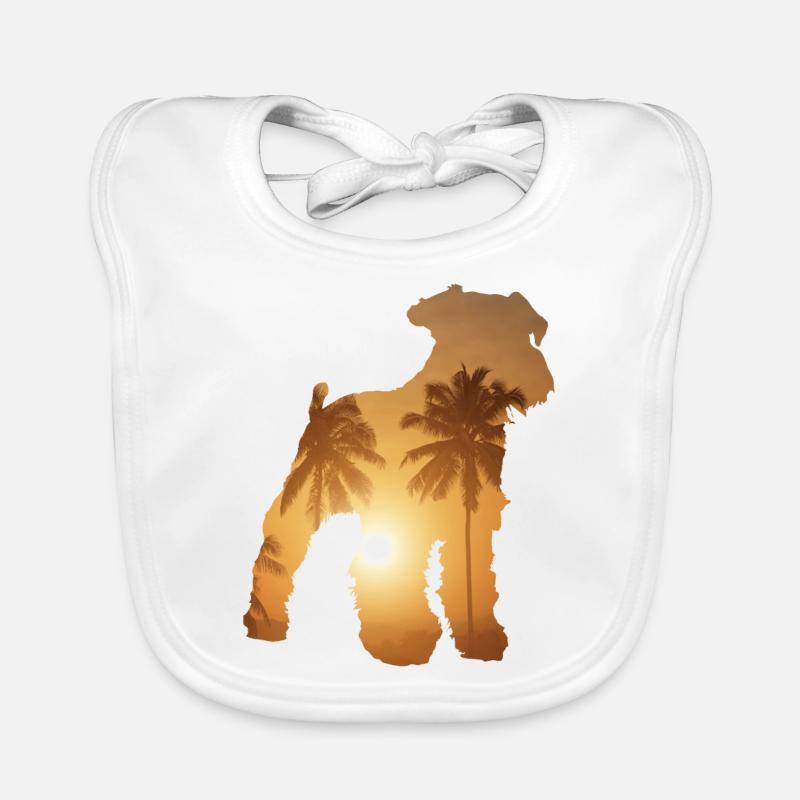 Summer beach - Schnauzer Organic Baby Bibs