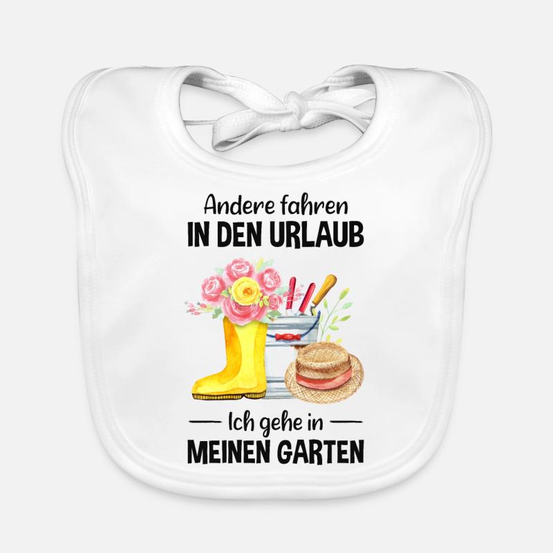 Garten Urlaub Lustiger Spruch Gärtner Geschenkidee Baby Bio-Lätzchen