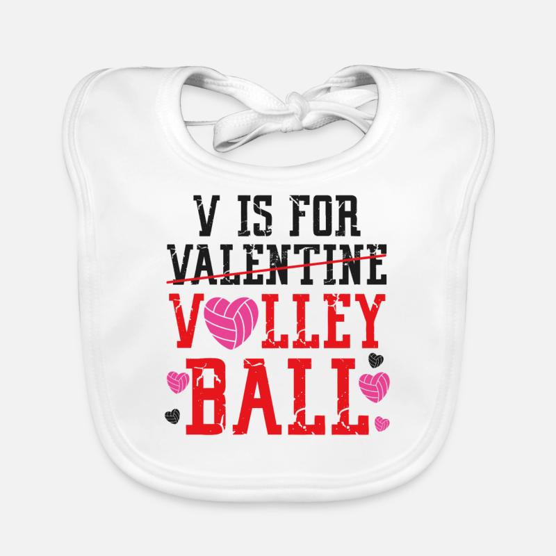 Volleyball Player Team Valentines Baby Bio-Lätzchen