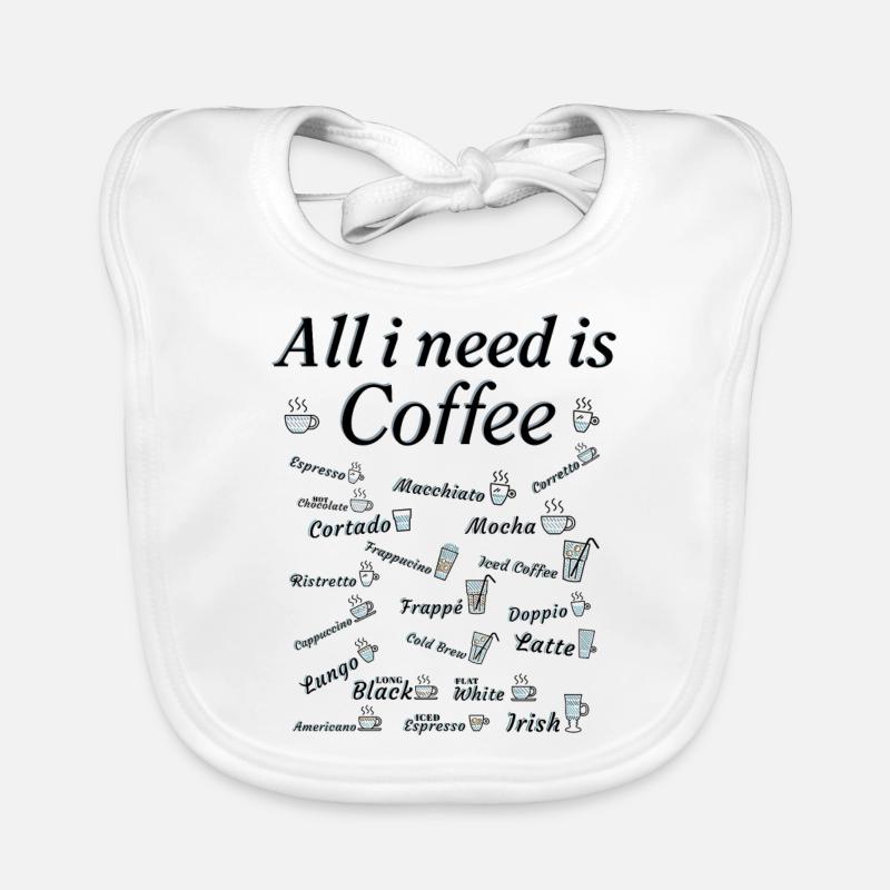 Kaffee Sammlung Kaffeetrinker Kaffeeliebhaber Baby Bio-Lätzchen