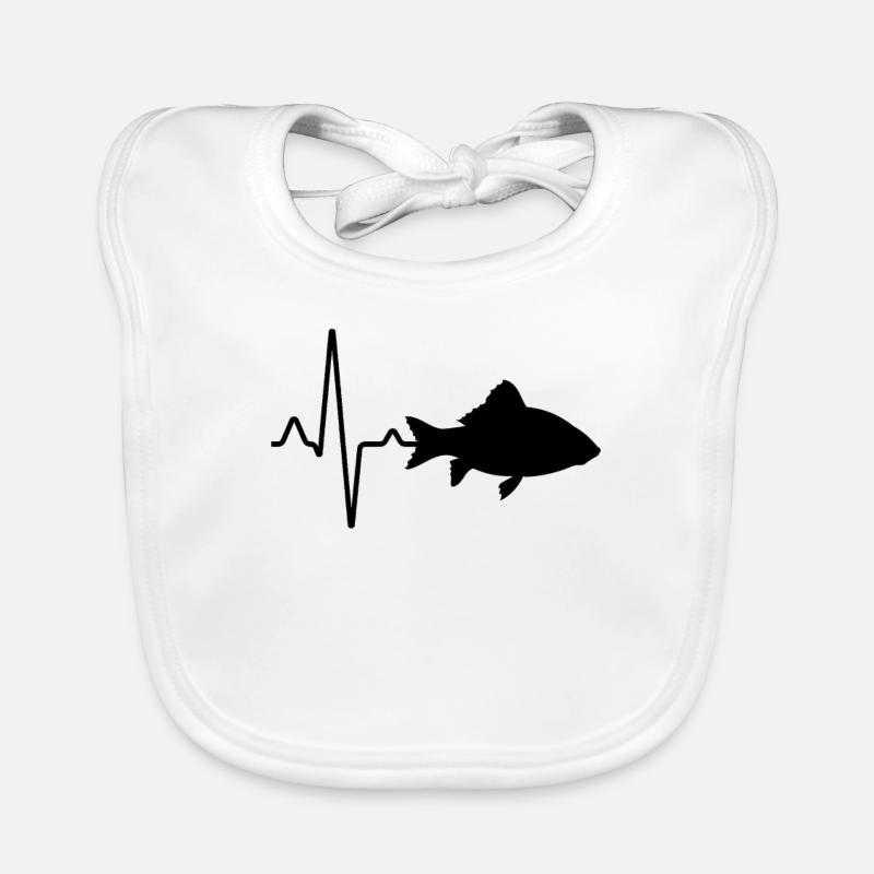 Fisch Herzschlag Baby Bio-Lätzchen