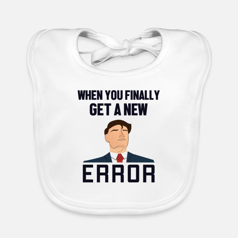 Get a New Error Engineer Full Stack Coder Organic Baby Bibs