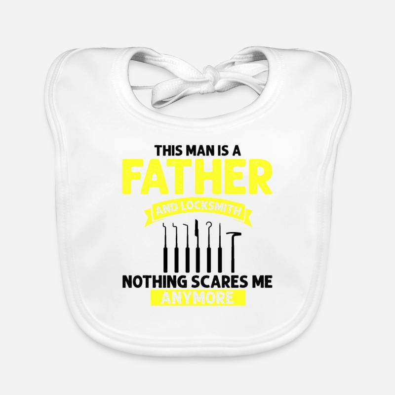 Lockpicking Experte Aufsperrdienst Schloss Papa Baby Bio-Lätzchen
