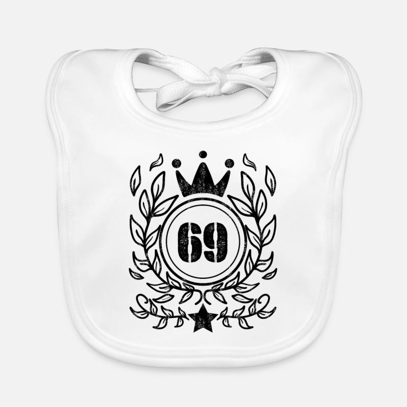 69 - Année de naissance Année de naissance 1969 Bavoir bio Bébé