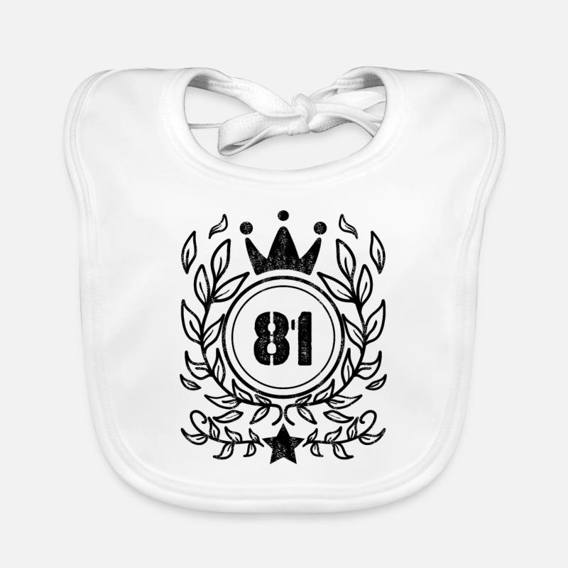 81 - Année de naissance Année de naissance 1981 Bavoir bio Bébé