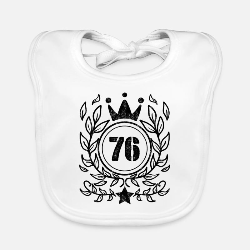 76 - Année de naissance Année de naissance 1976 Bavoir bio Bébé