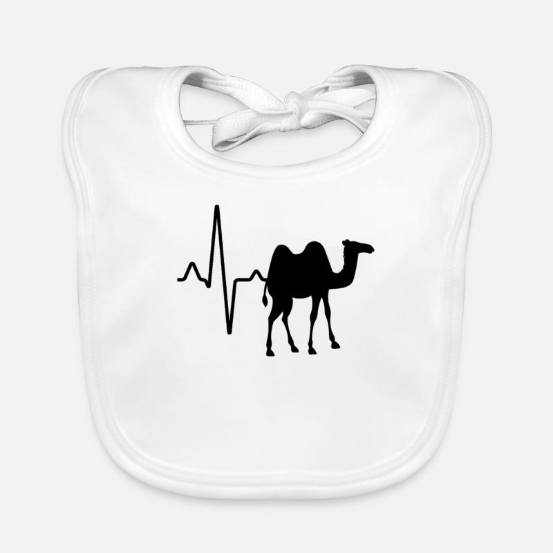 Dromedar Kamel Herzschlag Baby Bio-Lätzchen