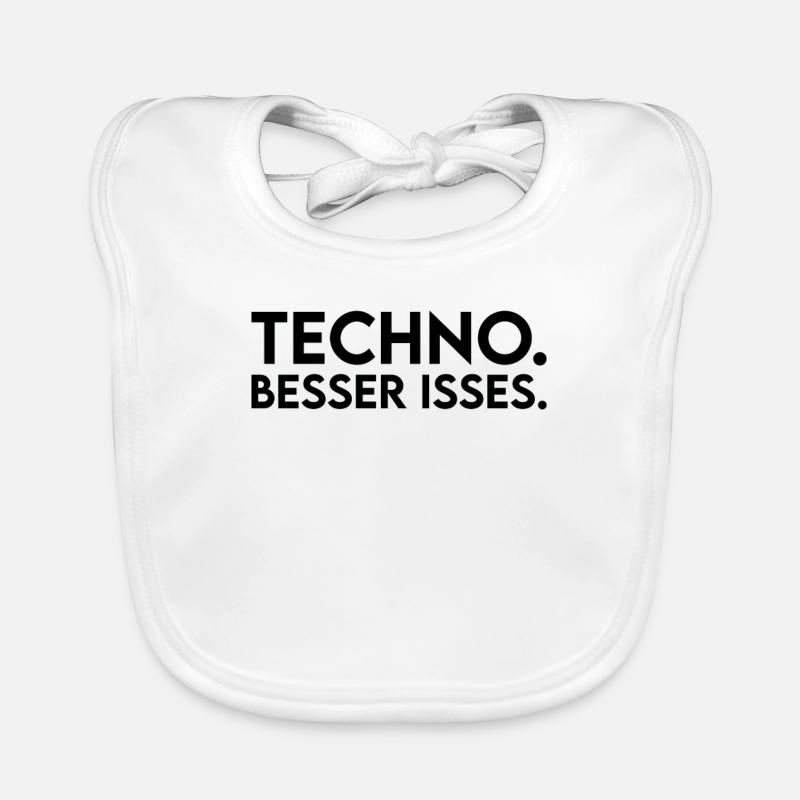 Techno Spruch Baby Bio-Lätzchen