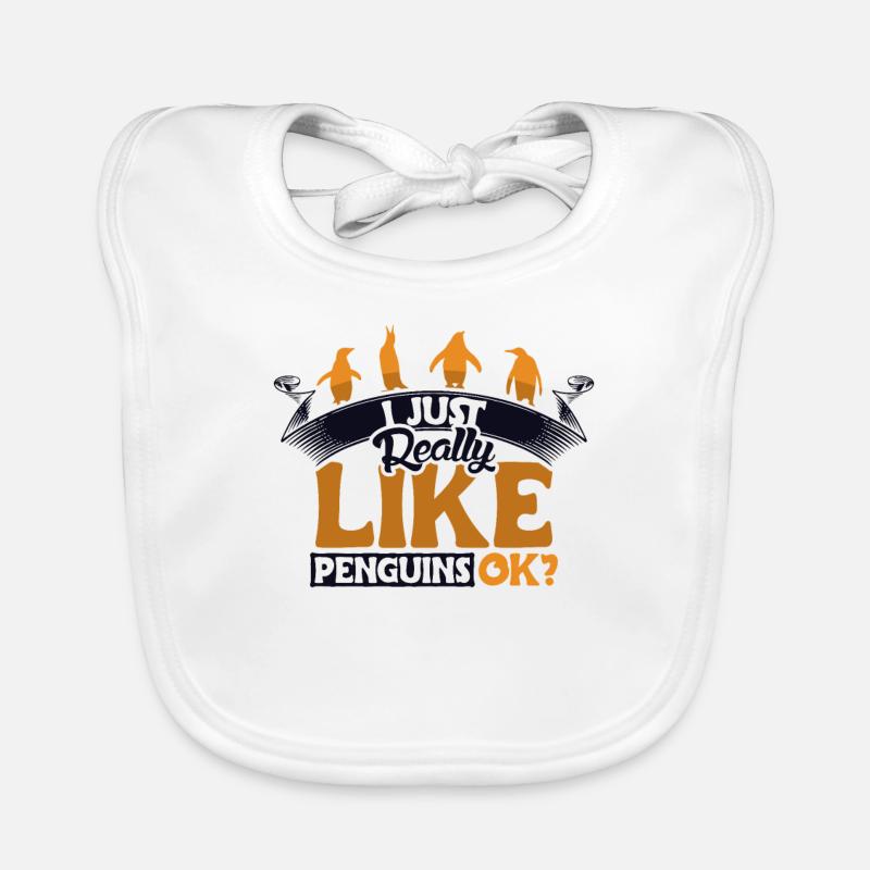 I Really Like Penguins Kaiserpinguin Seevogel Baby Bio-Lätzchen