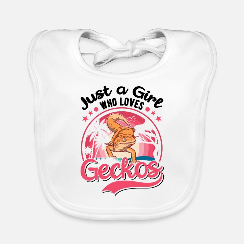 Gecko Mädchen Leopardengecko Baby Bio-Lätzchen