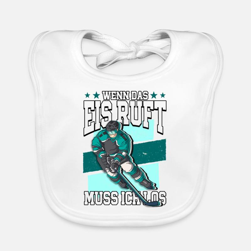Geheult wird erst wenn es stark blutet Eishockey Baby Bio-Lätzchen