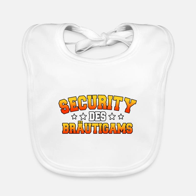 Bräutigam Security Junggesellenabschied Männer Baby Bio-Lätzchen